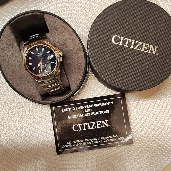 Citizen Eco-Drive Titanium Watch - Black and Silver
